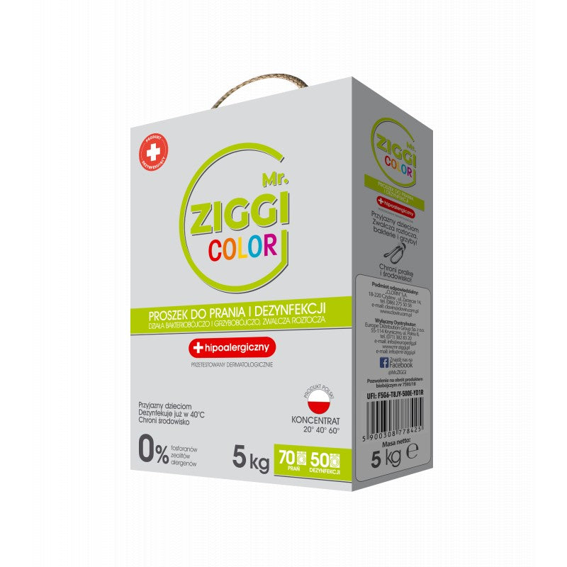 Proszek dezynfekujący Mr. ZIGGI Color do prania kolorów 5 kg