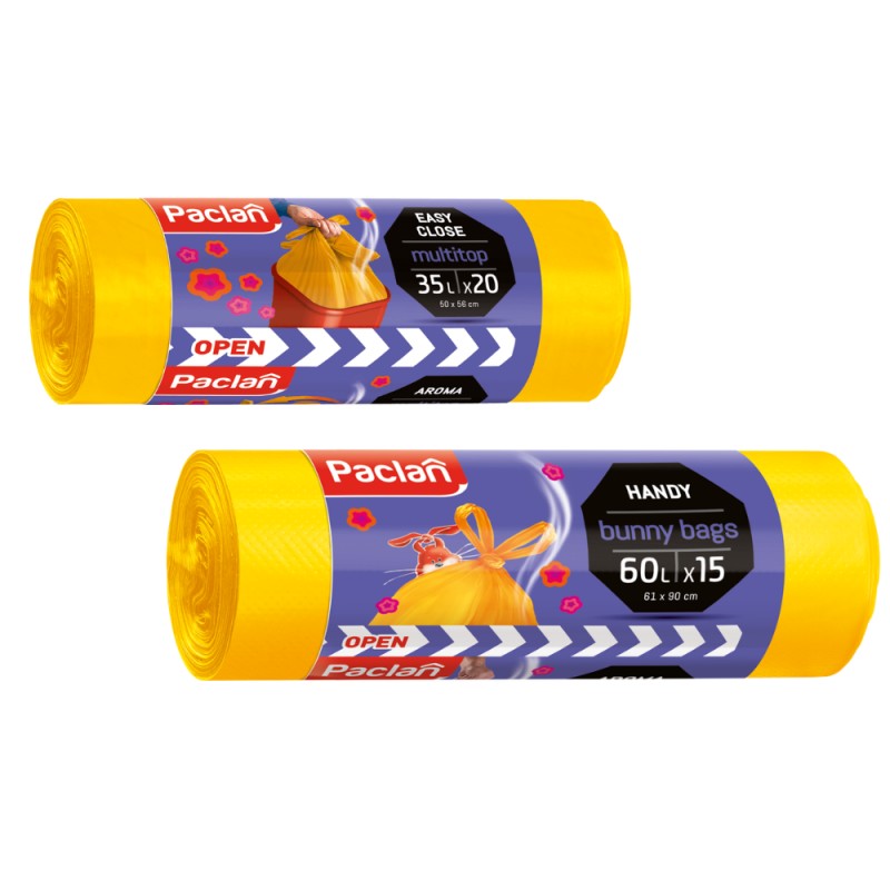 Worki na śmieci Paclan Bunny Bags kwiatowe