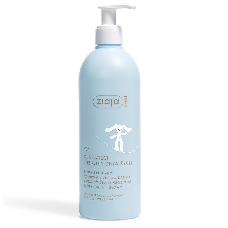 Hipoalergiczny szampon + żel do kąpieli Ziaja Med 400 ml
