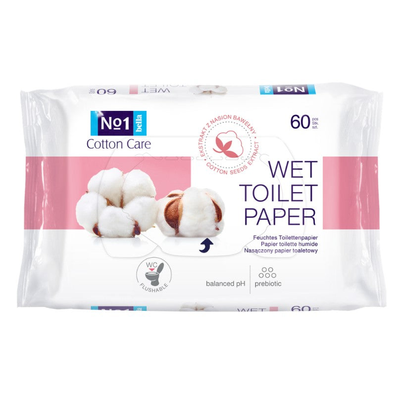 Nawilżany papier toaletowy Bella No1 Cotton Care