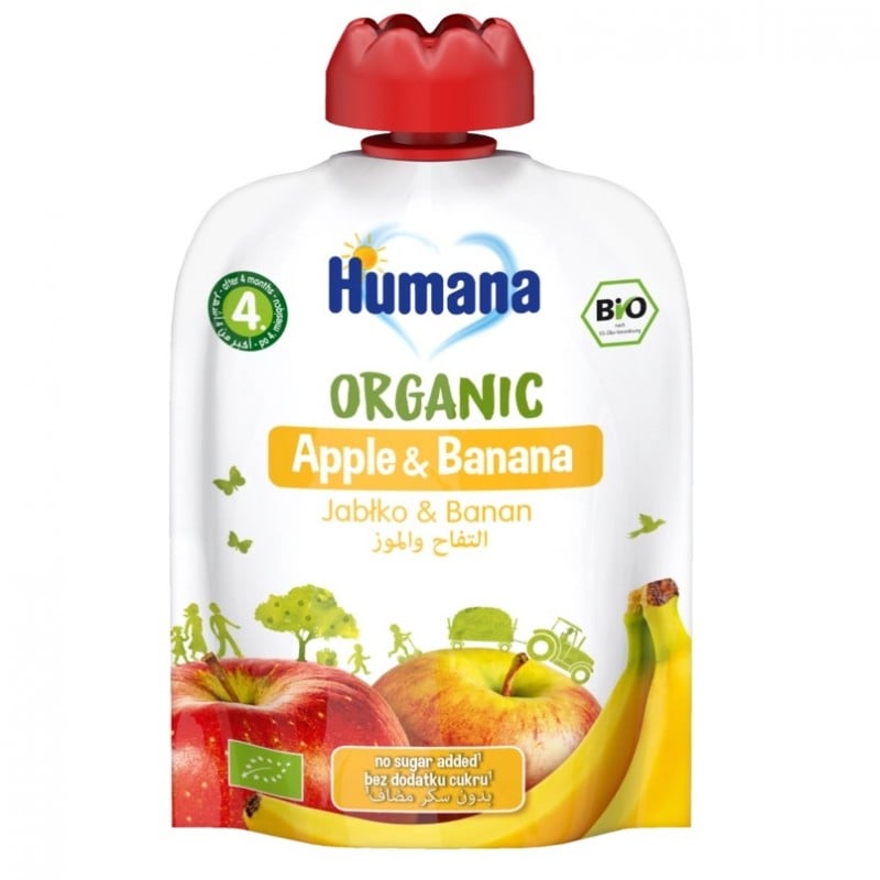 Mus owocowy Humana Jabłko i banan 90 g