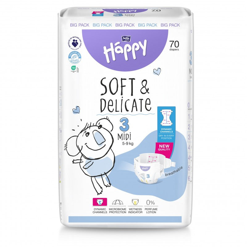 Pieluszki Bella Baby Happy 3 Midi 5-9 kg