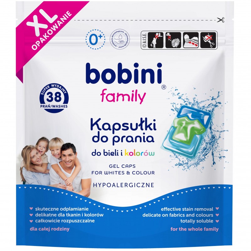 Bobini Family Kapsułki do prania bieli i koloru