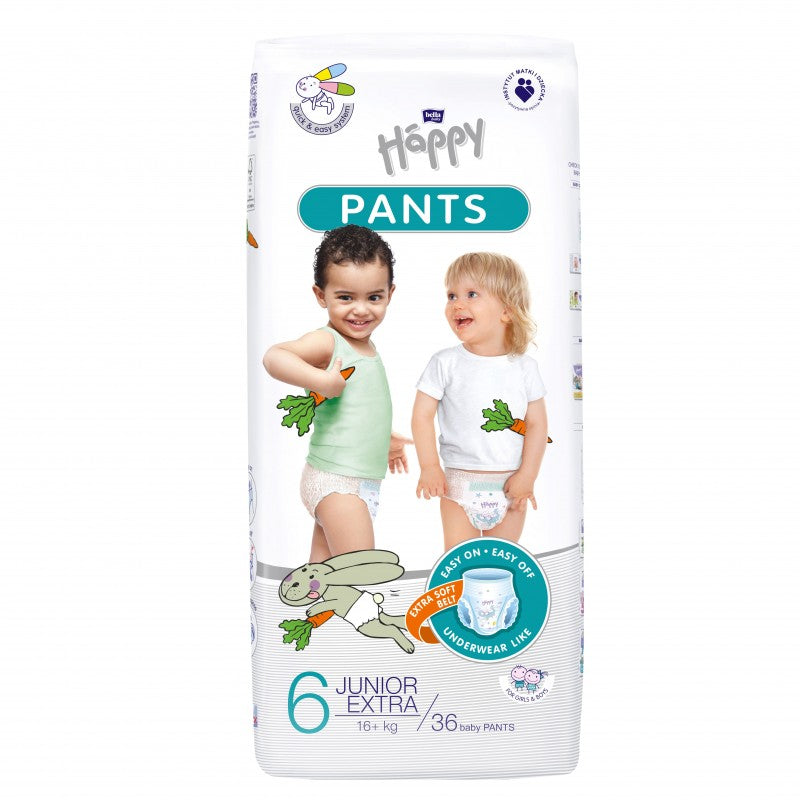 Pieluchomajtki dla dzieci Happy Pants Junior Extra 16+ kg