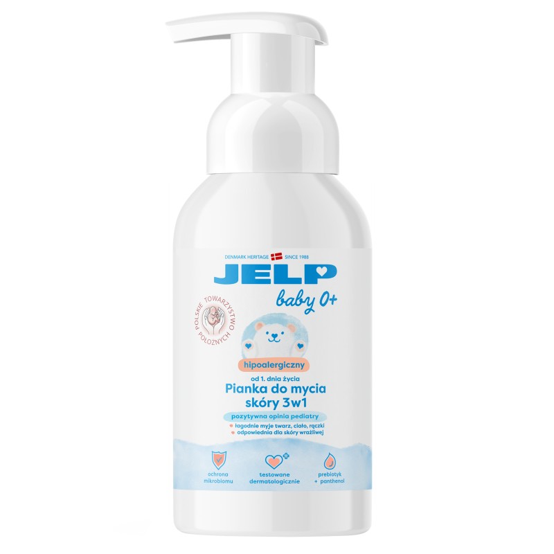 Pianka do mycia skóry 3w1 JELP Baby 0+ 250 ml