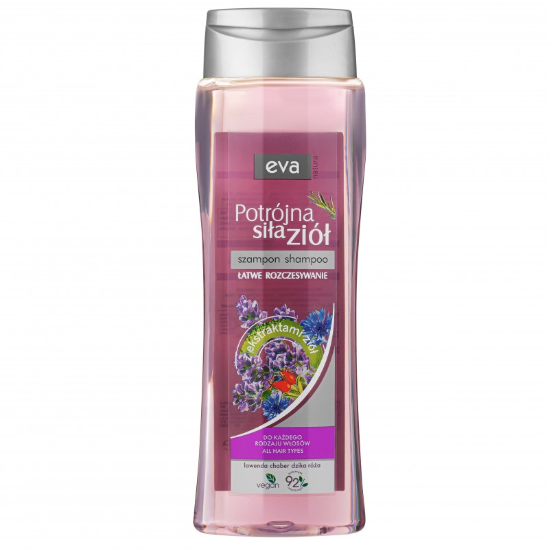 Szampon do każdego rodzaju włosów Eva Natura Potrójna Siła Ziół 400 ml