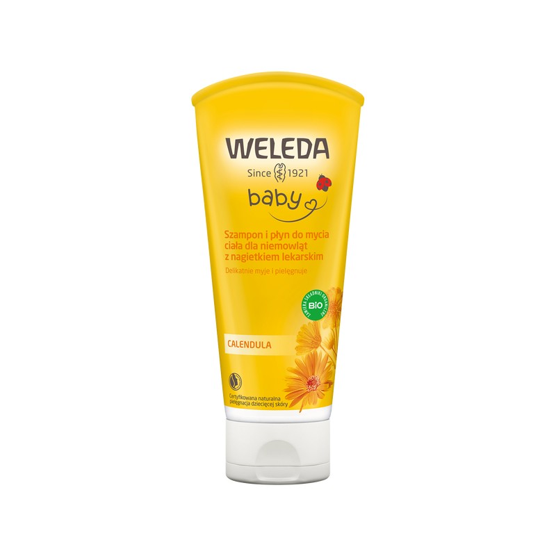 Szampon i płyn do mycia dla dzieci Weleda Calendula z nagietkiem 200 ml