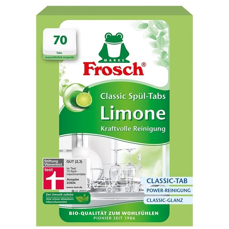 Limonkowe tabletki do zmywarki Frosch Classic 70 szt.