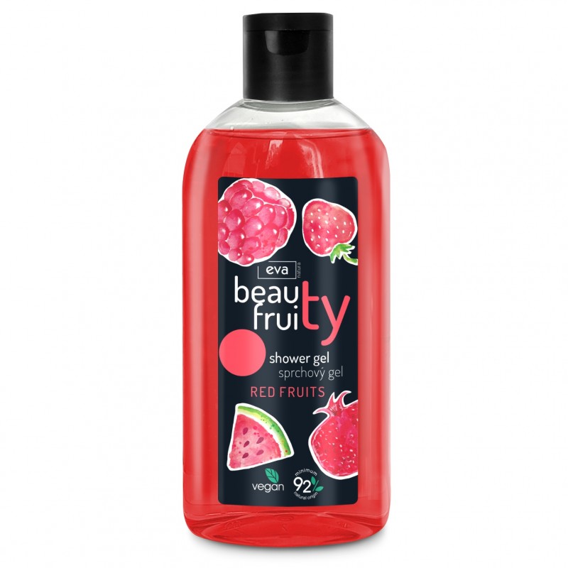 Żel pod prysznic Eva Natura Beauty Fruity Czerwone owoce 400 ml