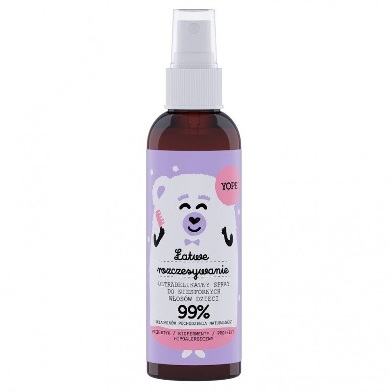 Ultradelikatny spray ułatwiający rozczesywanie dla dzieci YOPE 150 ml