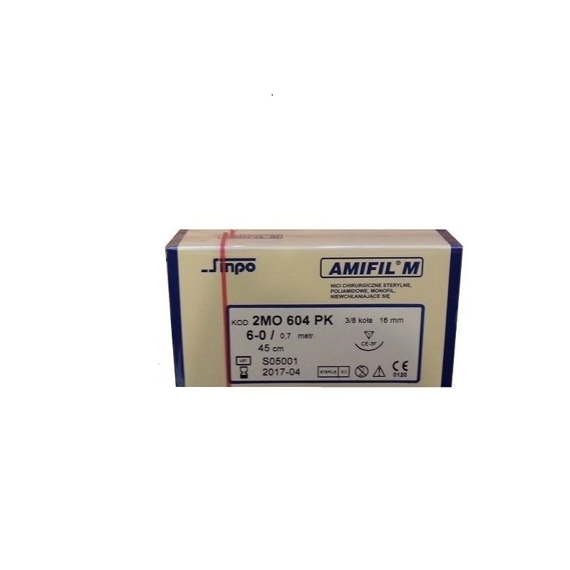 Amifil M 2/0 nici kosmetyczne niewchłanialne, niebieskie