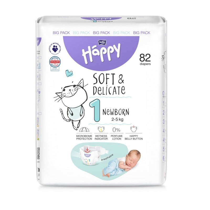 Pieluszki Bella Happy 1 Newborn 2-5 kg
