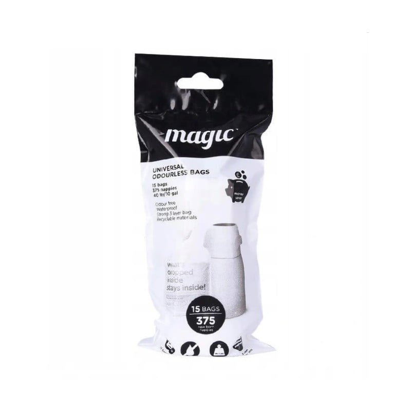 Woreczki uniwersalne na pieluchy Magic, 15 szt.