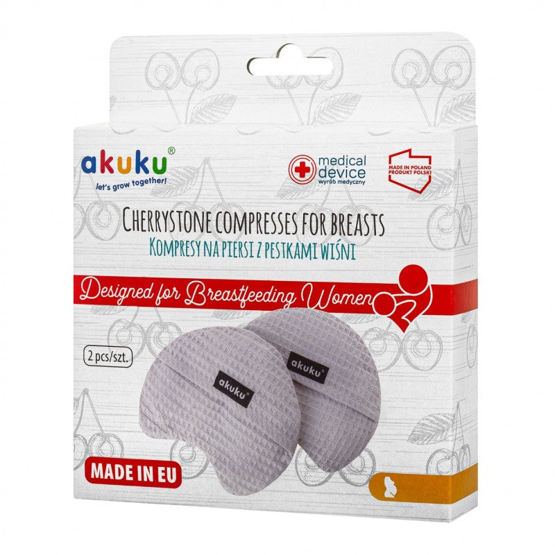 Kompresy na piersi z pestkami wiśni Akuku 2 szt.