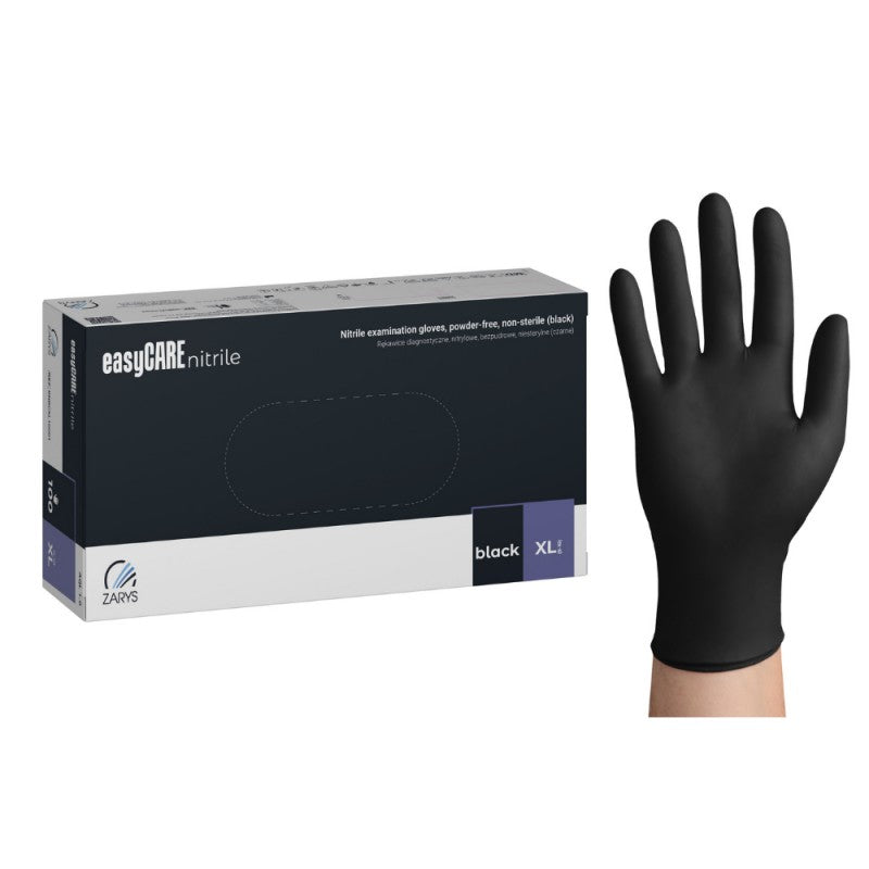 Rękawice nitrylowe czarne Nitrile Black easyCARE 100 szt.