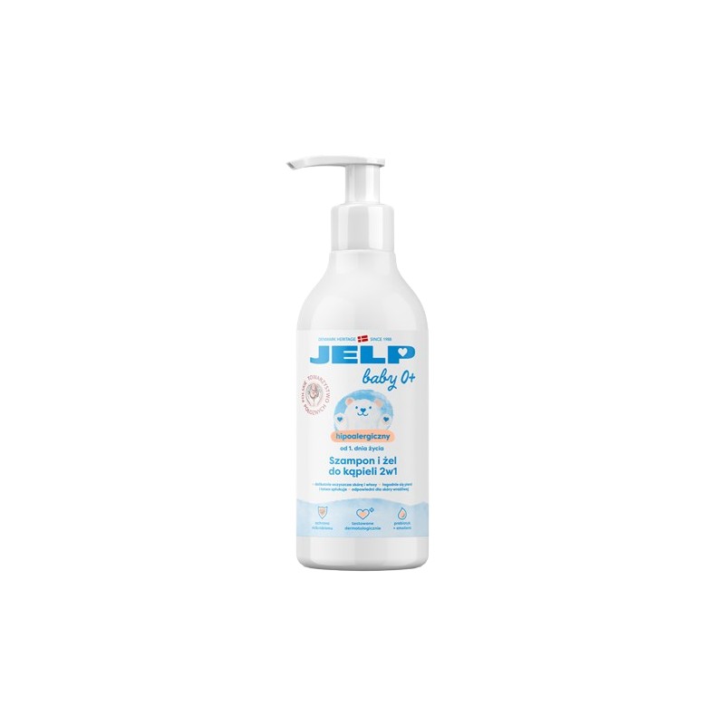 Szampon i żel do kąpieli 2w1 JELP Baby 0+ 400 ml