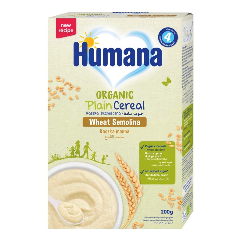 Kaszka manna bezmleczna Humana Organic po 4. miesiącu 200 g