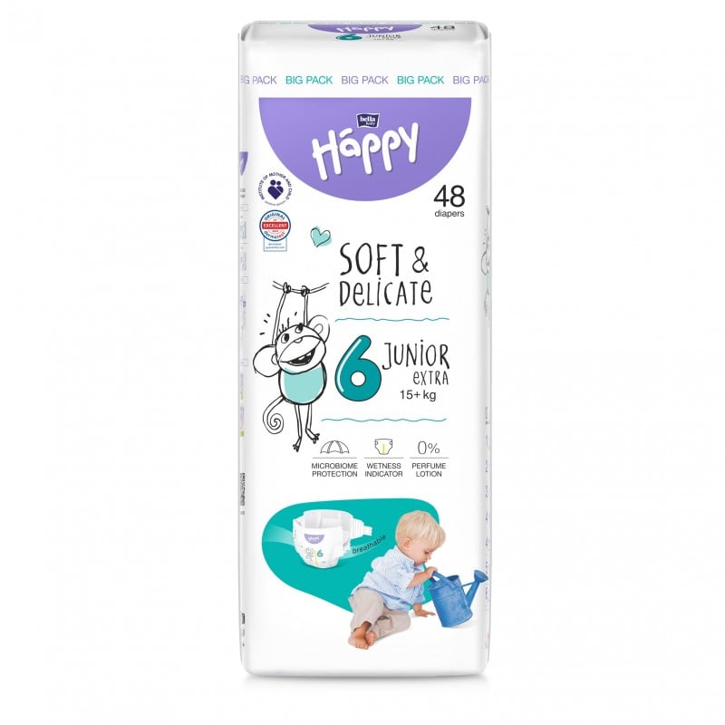 Pieluszki Bella Happy 6 Junior Extra 15+kg