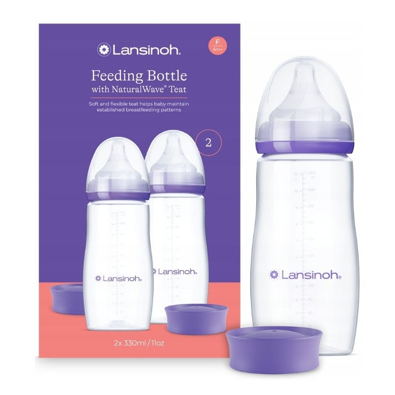 Zestaw 2x butelka antykolkowa Lansinoh Natural Wave 330 ml