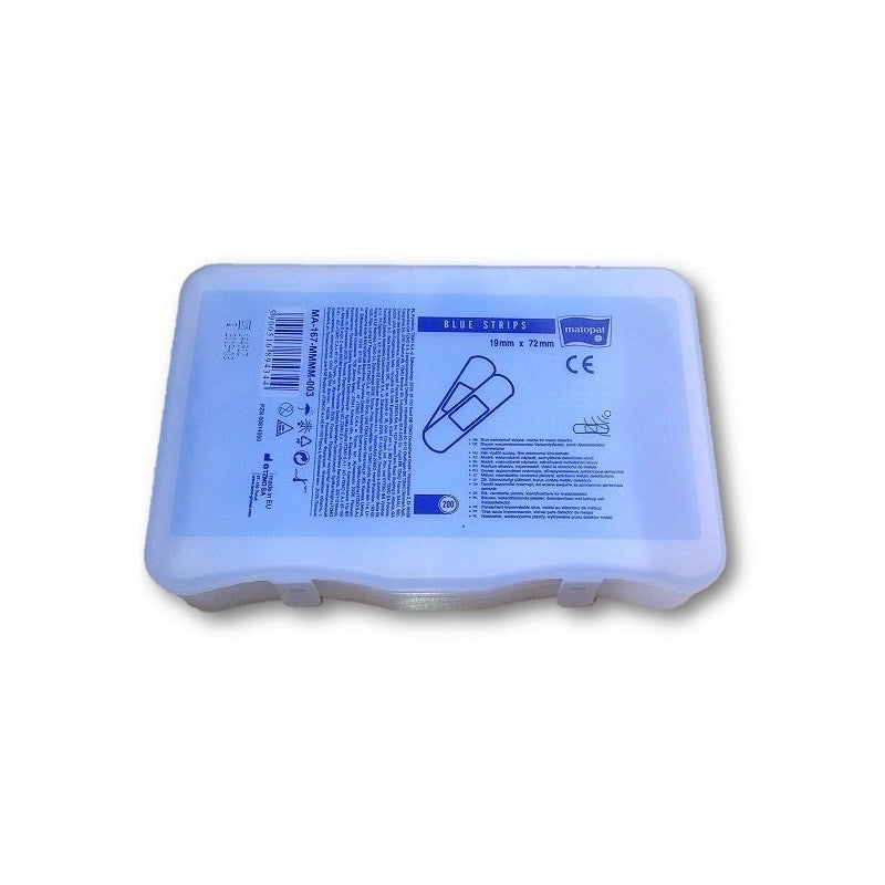 Matopat Plastry Blue Strips wykrywalne w detektorze metali