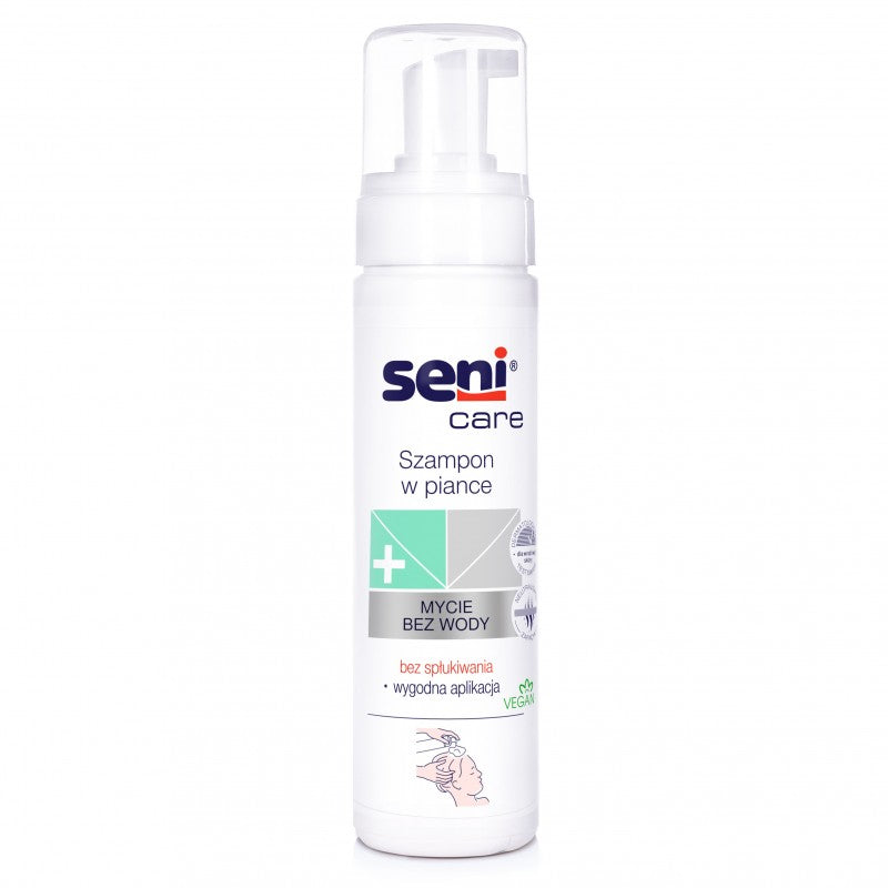 Szampon w piance do mycia włosów bez użycia wody Seni Care 200 ml