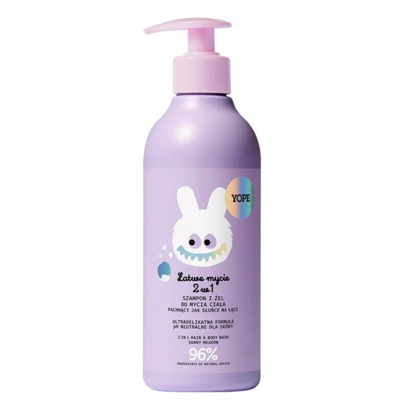 Szampon i żel do mycia ciała 2w1 YOPE Kids Słońce na łące Łatwe mycie 400 ml