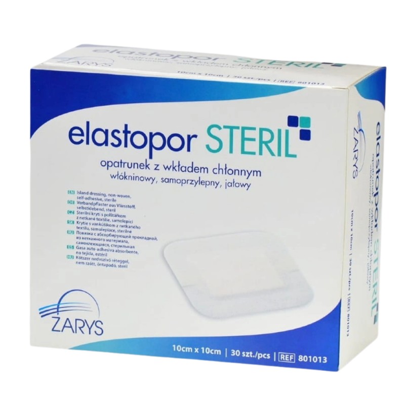 Opatrunek jałowy z wkładem chłonnym elastopor STERIL 30 szt.