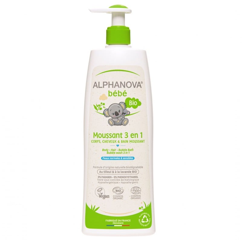 Płyn do kąpieli 3w1 Alphanova Bebe 500 ml