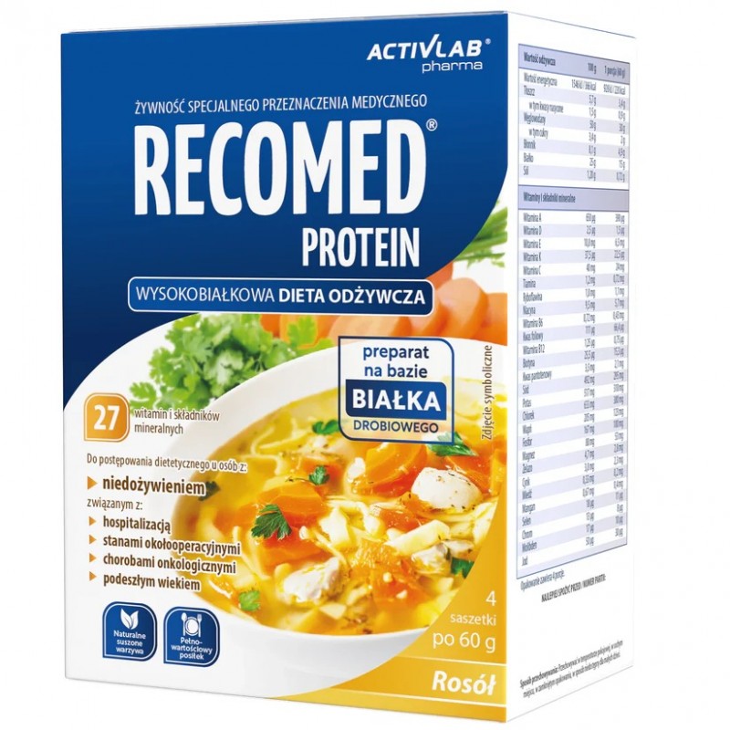 Rosół Activlab Pharma RECOMED Protein 4 saszetki po 60 g