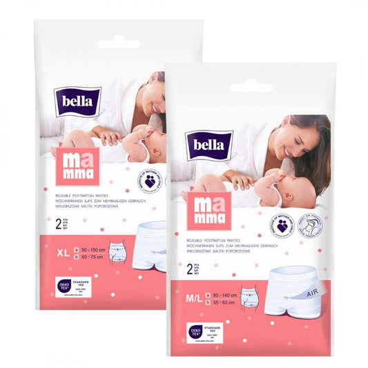 Wielorazowe majtki poporodowe siatkowe Bella Mamma