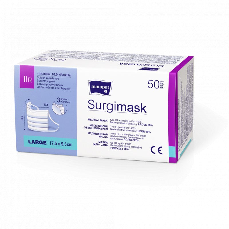 Maski jednorazowe medyczne Matopat Surgimask typ IIR