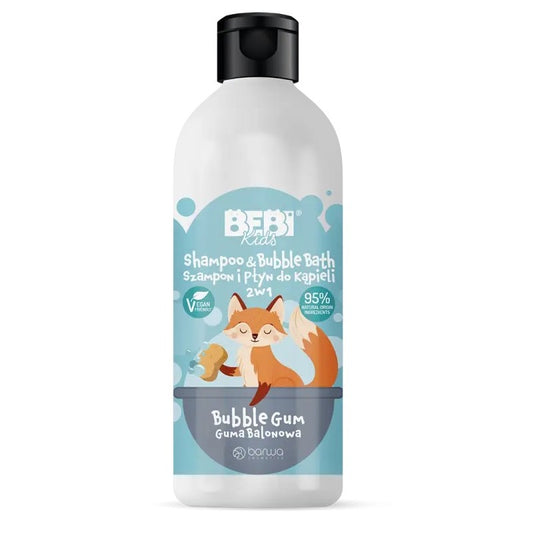 Szampon i płyn do kąpieli 2w1 Guma Balonowa Barwa Bebi Kids 500 ml