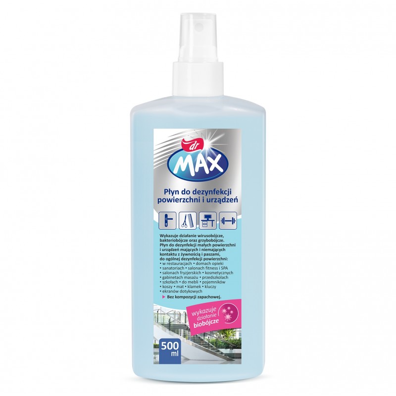 Płyn do dezynfekcji powierzchni i urządzeń Dr Max 500 ml