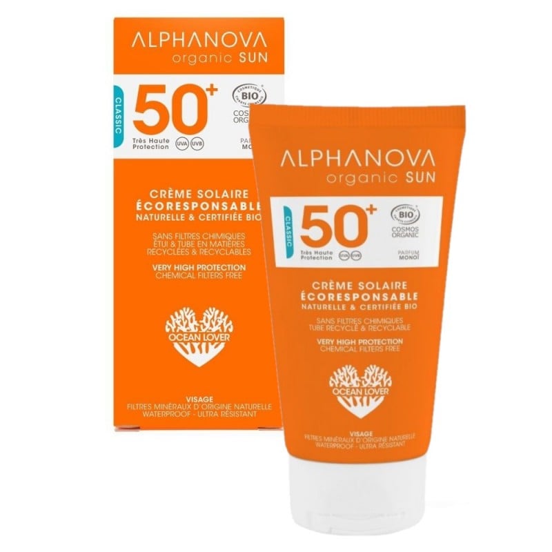 Krem przeciwsłoneczny SPF 50+ Alphanova Organic Sun 50 g