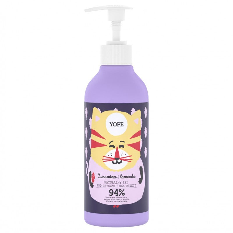 YOPE Żel pod prysznic dla dzieci Żurawina i Lawenda 400 ml