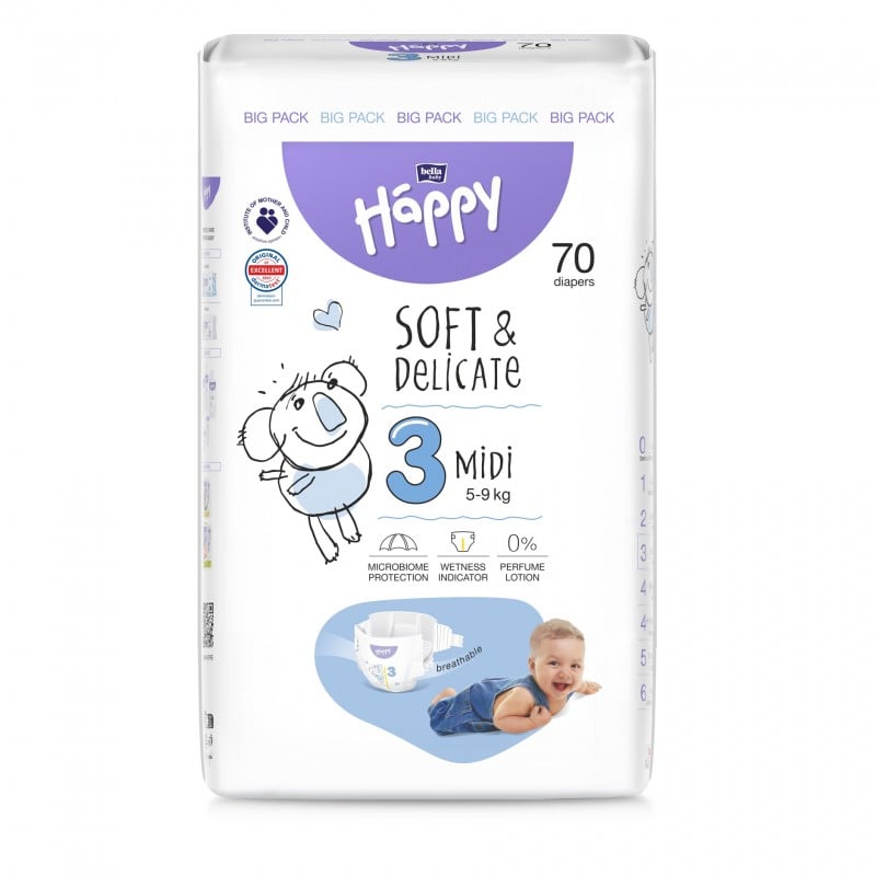 Pieluszki Bella Happy 3 Midi 5-9 kg