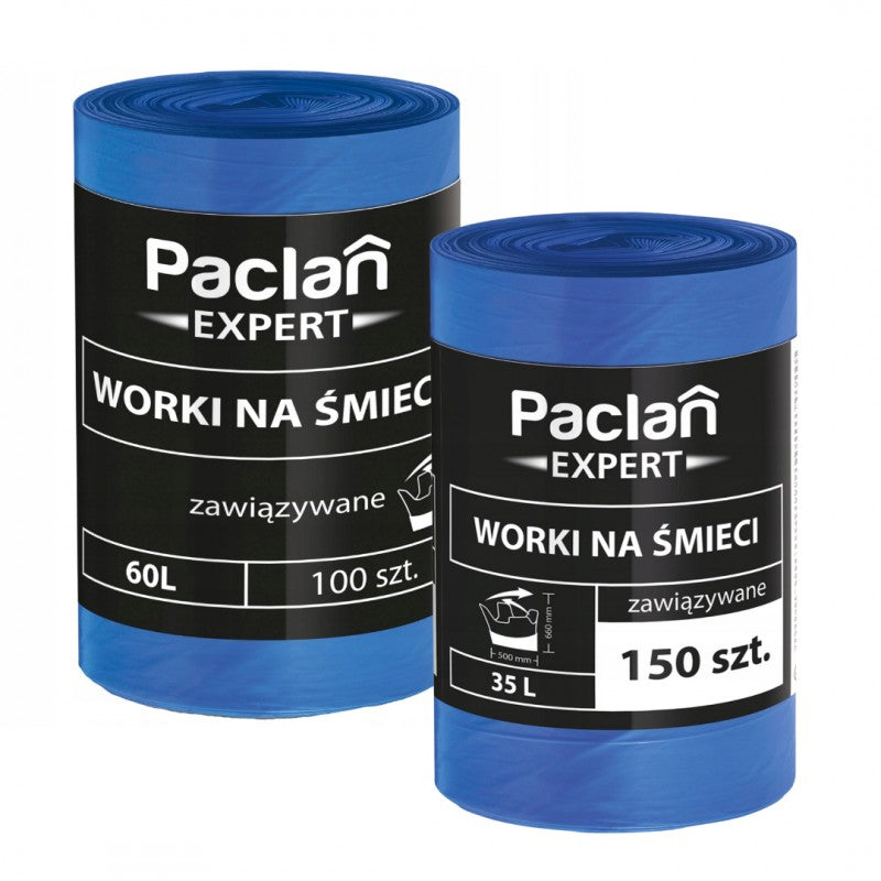 Mocne worki na śmieci z uszami Paclan EXPERT