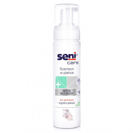 Szampon w piance do mycia włosów bez użycia wody Seni Care 200 ml