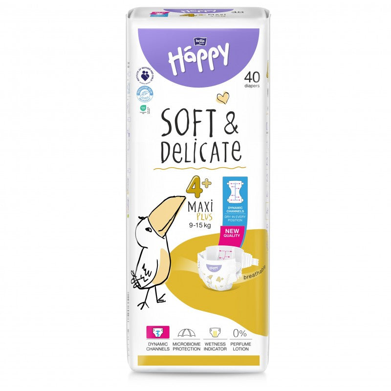 Pieluszki Bella Baby Happy 4+ Maxi Plus 9-15 kg