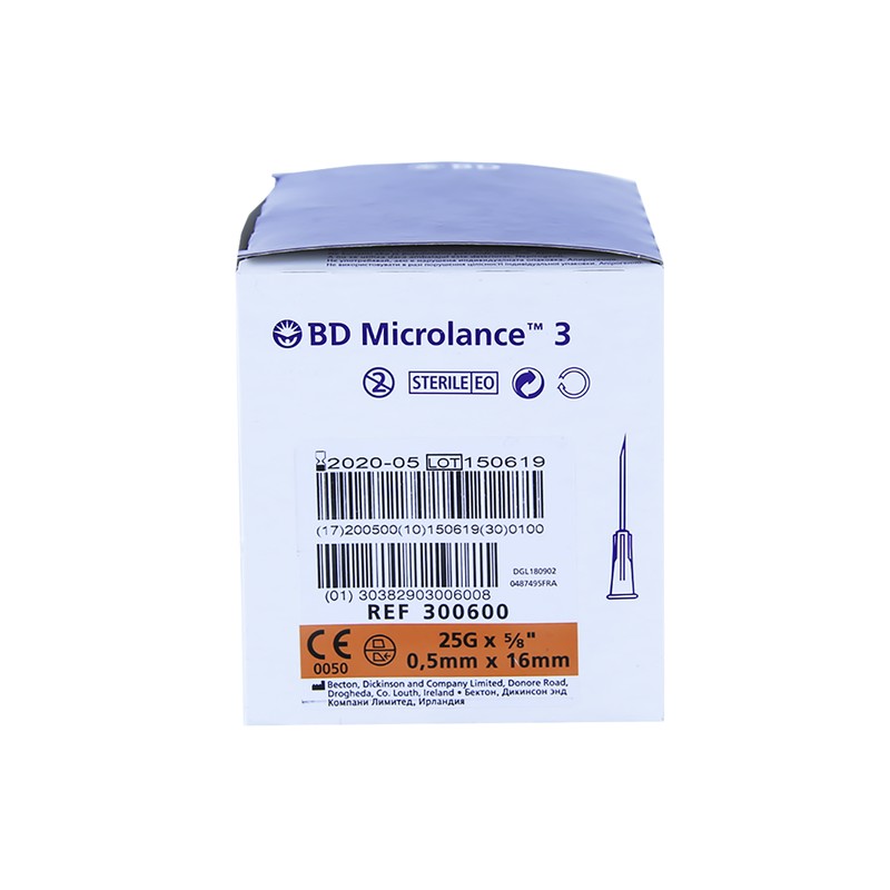 Igły iniekcyjne jednorazowego użytku BD Microlance 100 szt.