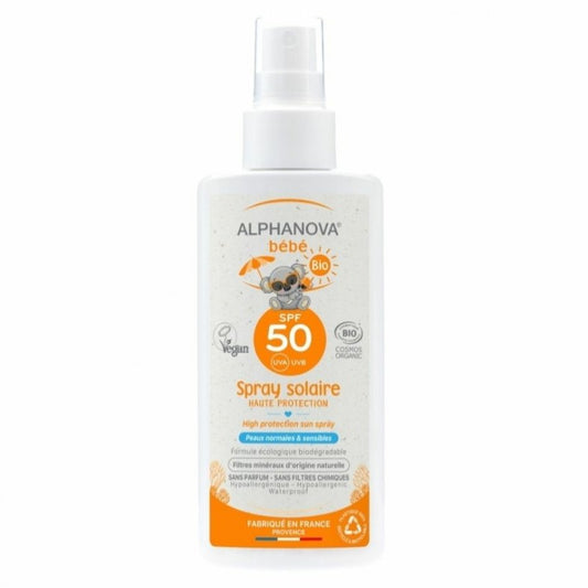 Przeciwsłoneczny spray dla dzieci SPF 50 Alphanova Bebe 125 ml