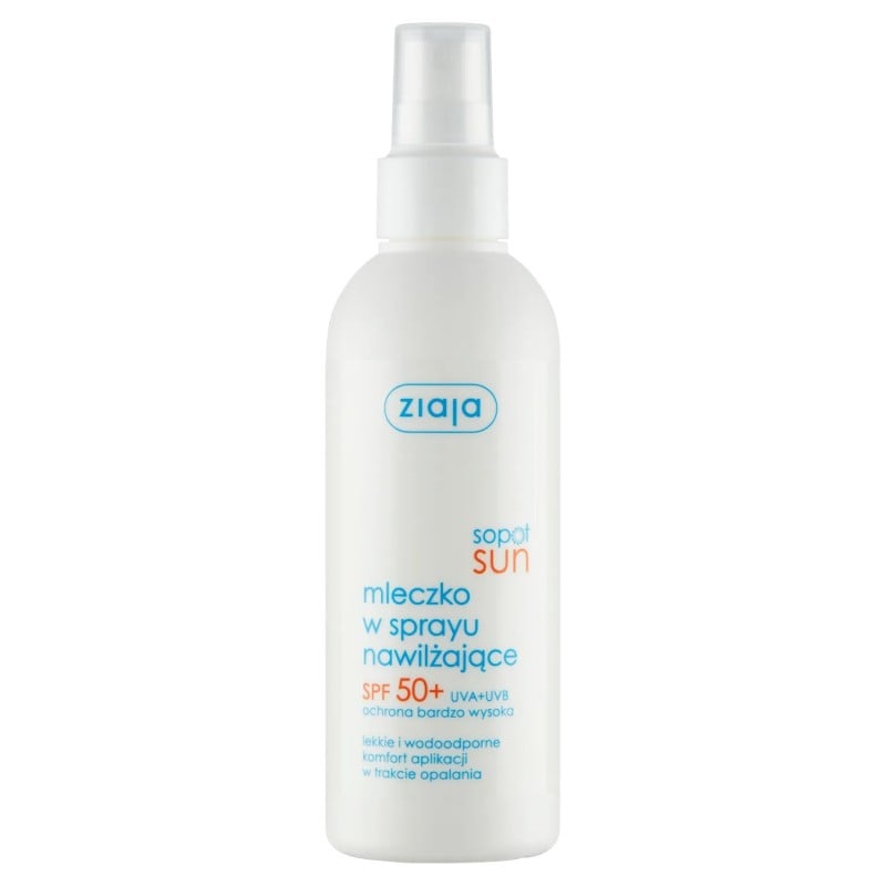 Mleczko w sprayu nawilżające SPF 50+ Ziaja Sopot Sun 170 ml