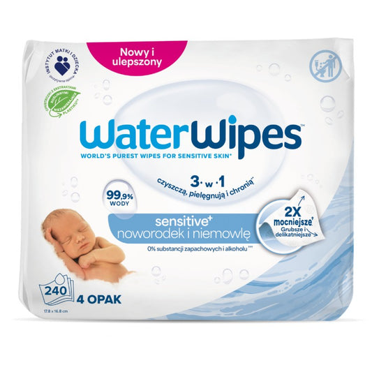 Chusteczki nawilżane WaterWipes nasączone wodą 4 x 60 szt.