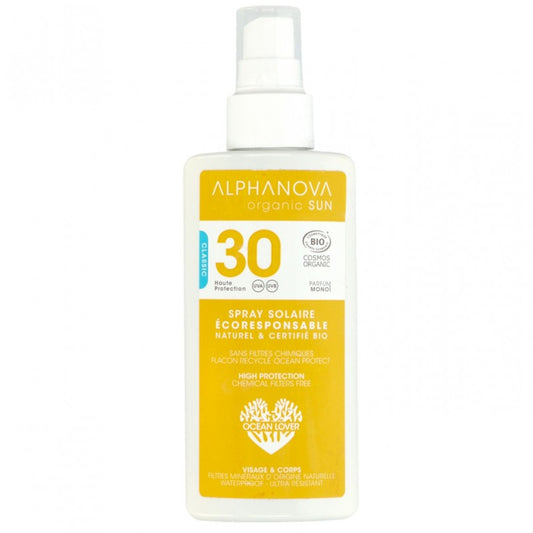 Spray przeciwsłoneczny SPF 30 Alphanova Organic Sun 125 g