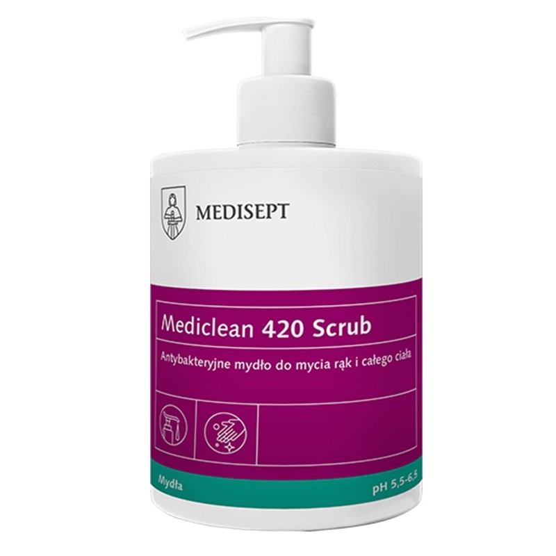 Antybakteryjne mydło w płynie Medisept Mediclean 420 Scrub