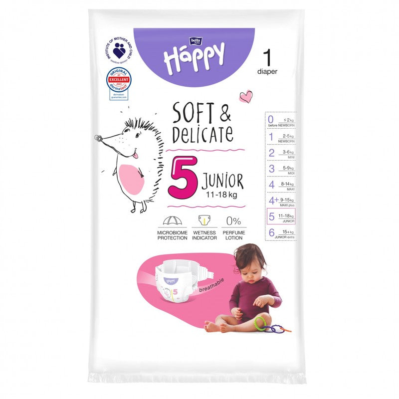 Pieluszki Bella Happy 5 Junior 11-18 kg