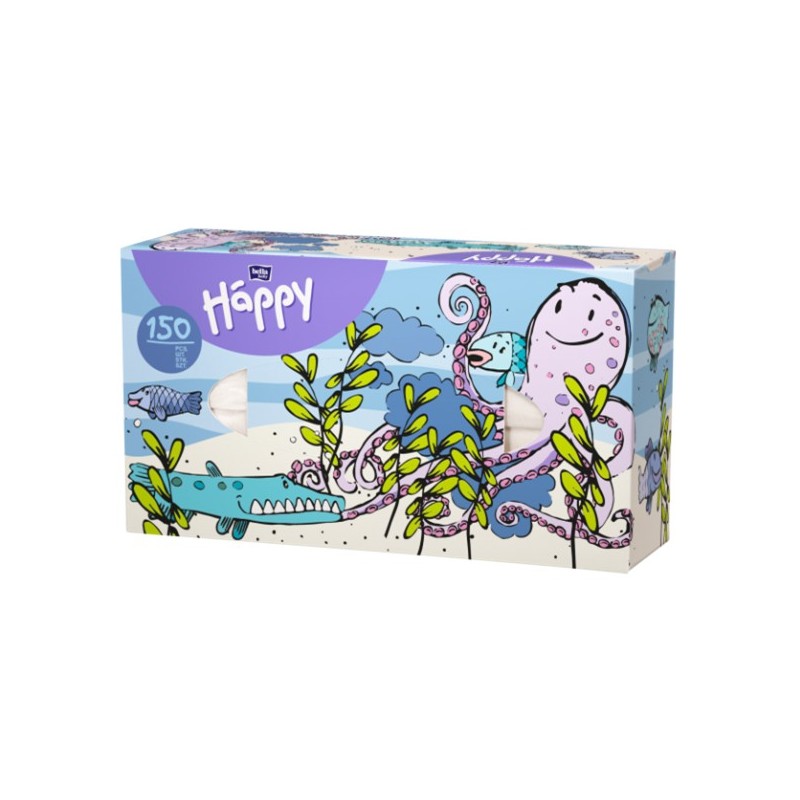 Chusteczki higieniczne w pudełku 2-warstwowe Bella Baby Happy