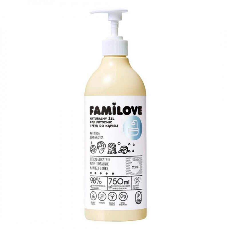 Żel pod prysznic i płyn do kąpieli YOPE Familove 750 ml