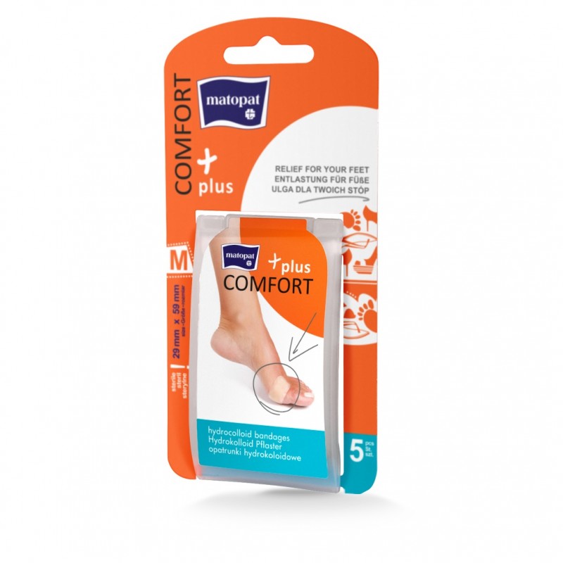Matopat COMFORT PLUS Hydrokoloidowe plastry na pęcherze 5 szt.