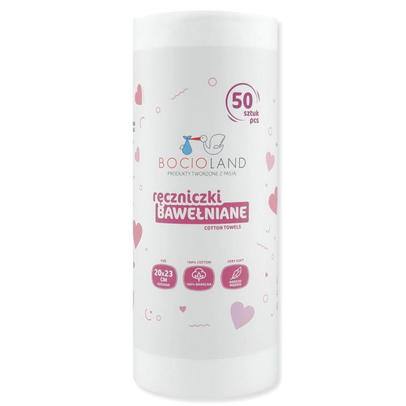 Ręczniki bawełniane jednorazowe Bocioland na rolce